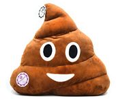 YINGGG Poop Plush Pillow Round Triangle Emotion Cushion Cute Decorative Stuffed Toy Brown Gifts for Kids and Friends