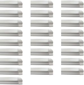 FlipToLed 4FT LED Shop Light – 22W LED Integrated Tube, Linkable, 5000K/6500K Selectable, 129LM/W, 100-277V AC, CRI 80+, ETL Certified, 5-Year Warranty, Trimming Options - 25 Pack