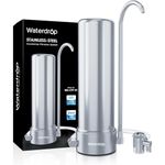 Waterdrop WD-CTF-01 Countertop Filtration System, 304 Food-Grade Stainless Steel, 6-Stage Faucet Water Filter, Long-Lasting Life, Removes 99% of Chlorine, Heavy Metals, Bad Taste (1 Filter Included)