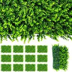 Giantex 12PCS 24x16inch Artificial Boxwood Panels Garden Privacy Fence Screen, 32 Sq.ft Faux Greenery Wall Privacy Hedge for Wedding Decor Fence Backdrop, Patio Topiary Hedge Protective Screen