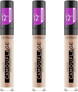 Catrice Liquid Camouflage High Coverage Concealer, Concealer, 12 Hours, No. 010 Porcellain, Nude, for Combination Skin, Long-Lasting, Oil-, Waterproof, Alcohol-, Pack of 3 (3 x 5 ml)