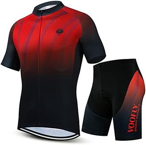 Men's Cycling Shorts Jersey Bike Set Short Sleeve Rde Black XL