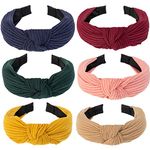 Headbands for Women's Hair Flower Printed Fabric Hair Band Elastic Knot Head band Hair Accessories for Women Girl (Headband_6color)