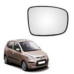 MACZO - orvm Right (Driver) Side Rear View Mirror Glass for Hyundai i10 Magna 2007-2010 Model Type-1