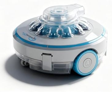 Pool Stomach 60 Automatic Pool Cleaner for Above Ground Pools | Cordless & Self-Parking Design | Powerful Suction, 60-Min Runtime | Dual Fine Filters for Debris & Leaves