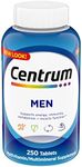 Centrum Multivitamin for Men, Multivitamin/Multimineral Supplement with Vitamin D3, B Vitamins and Antioxidants, Gluten Free, Non-GMO Ingredients - 250 Count