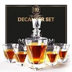 Whiskey Decanter Set for Men with 4
