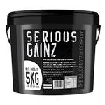 The Bulk Protein Company, SERIOUS GAINZ - Whey Protein Powder - Weight Gain, Mass Gainer - 30g Protein Powders (White Chocolate, 5kg)