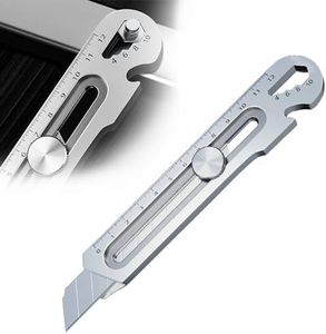 Cutter professionnel, Couteau utilitaire lourd multi-usage, Couteau universel en acier inoxydable, Cutter à tapis multi-usage multifonctionnel Box Cutter pour le bricolage, intérieur (1pcs)