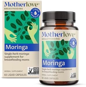 Motherlove - Malunggay (Moringa), Nutrient-Dense Herbal Breastfeeding Supplement for Nursing and Pumping Moms, Potent Lactation Support for Milk Supply, Alcohol-Free Vegan Liquid Capsules, 60 Count