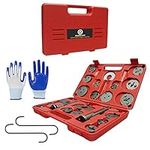 Brake caliper compression tool kit - 26pcs Disc Brake Piston Caliper Compressor Wind Back Tool Set, Universal car brake piston tool for Automotive Brake Pad Replacement