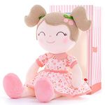 Gloveleya Baby Doll Girl Gifts Plush Toys Soft Dolls Baby Gifts Cherry Girl Pink 14 Inches with Gift Box…