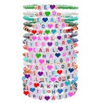 FTJKGH Taylor Friendship Bracelets, 14Pcs/16Pcs Tour Friendship Bracelets, TS Friendship Bracelets, 1989 Swift Friendship Bracelets Gifts for Girls, Lover Friendship Bracelets for Kids Fans