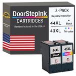 DoorStepInk Remanufactured in The USA Ink Cartridge Replacements for Lexmark 44XL / 43XL 18Y0144 Black 18Y0143 Color Combo Pack for Z Series Z1520 X Series X4850 X6570 X9350 X9675 X4875 X6575 X9570