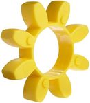 Lovejoy 61450 Size CJ 38 Curved Jaw Coupling Spider, Urethane - 92 Shore A, Yellow, 1680 in-lbs Nominal Torque, 7100 rpm Max Rotational Speed