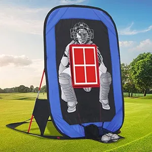 Sharellon Pop Up Baseball Pitching Target Net 4.5×4×3FT Portable Baseball Pitching Training Net with Carry Bag - Gifts for Kids Youth