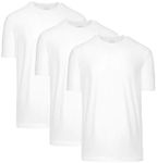 True Classic 3 Pack, Men's Short Sleeve Active Crew Neck T-Shirt, White, Small