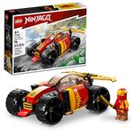 LEGO NINJAGO Kai's Ninja Race Car EVO, 2 in 1 Race Car Building Toy Set, Kids Can Build an Off Road Vehicle or Race Car, Ninja Minifigure with Toy Swords, Gift for Boys, Girls and Kids Ages 6+, 71780