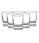 CLOUDMART Yera Drinkware Desire Series Short Tumbler - Transparent Water Glass, Juice Glass, Beer Glass, Wine Glass Set (200ml, 6 Pieces, T7SQ)