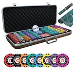 casinokart Poker Chipset with 2 Decks of Playing Cards, Dealer Button |Poker Chipset for Casino (NFT Monkey, 300 Chips)