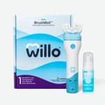 Willo BrushBot Kids U-Shaped Toothbrush Starter Kit – Rechargeable, Smart Electric Toothbrush for Kids Ages 8-11 w/App, Soft Bristles, Plaque Removal, Gentle & Deep Clean Modes | Medium Bubble Twist