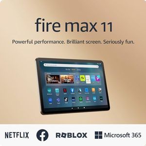 Amazon Fire Max 11 tablet (newest model) vivid 11” display, all-in-one for streaming, reading, and gaming, 14-hour battery life, optional stylus and keyboard, 64 GB, Gray, without lockscreen ads