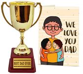 TIED RIBBONS from Son Daughter Golden Trophy with Greeting Card Combo Pack Gifts for Father in Law Dad