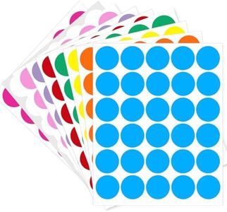 Yeachlaing 1 Inch Removable Color Code Dot Sticker Round Labels,Garage Sale Stickers Price Tags Label Blank Yard Sale Circle Dot Stickers Removable Writable Not Blurry (1080 Pack,9 Colors)