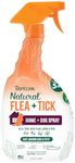 TropiClean Natural Flea and Tick Spray for Home | Maximum Strength Flea Spray for Carpet and Furniture | Family-Friendly & Safe | Made in the USA | 32oz