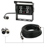 Backup Camera Camecho IR Night Vision Waterproof Reversing Camera + 10M 4 Pins Cable Kit for Car Bus Truck Caravan Camper 12V 24V Parking Assistance