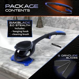 BakBlade 3.0 Back Shaver – Wet or Dry Body Hair Removal for Men