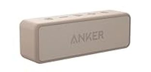 Anker Soundcore 2 Portable Bluetooth Speaker with 12W Stereo Sound, BassUp, IPX7 Waterproof, 24-Hour Playtime, Speaker for Home, Outdoors, Travel (pink)