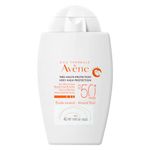 Eau Thermale Avène Mineral Fluid sun protection SPF 50+, Ultra Fluid Face Sunscreen Lotion, Broad Spectrum for Sensitive Skin, double mineral protection with Zinc Oxide and Dioxide Titanium, Water Resistant, Non Greasy, Non-Comedogenic, Fragrance-Free, 40 ml