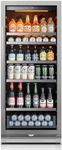 Ca'Lefort 24 Inch Beverage Refrigerator, 238 Cans Tall Beverage Fridge with Glass Door, 34-54°F Drink Fridge with 3 LED for Bar/Kitchen/Office, Freestanding or Built-In Beer Cooler for Beer/Soda/Wine