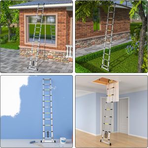 Aluminium Telescopic Ladder 3.8M – Lightweight Extendable