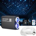 750 Starlight Headliner Kit for Car Home Star Ceiling Twinkle & Meteor 2-in-1 Light Engine 0.03in*9.8ft RGBW Fiber Optic Shooting Stars 16W Starlight (1000 Stars 32W)