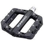 BONMIXC Mountain Bike Pedals Nylon Composite Wide Platform Road Bike Pedals MTB BMX Pedals Sealed Bearing 9/16