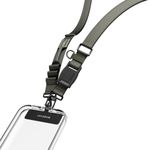 MAGEASY Utility Crossbody Phone Strap - Phone Lanyard with Magnetic Quick-lock, Universal Adjustable Strap for All Phones, Concrete Gray, 105-160cm