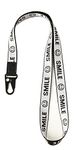 TOOLIN Cool Lanyards,Neck Lanyards for Keys,Wallets Holders,Key Chain Holder for women men (smile-A gray)