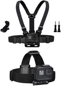 TEKCAM Harnais Poitrine Fixation Bandeau Compatible avec GoPro Hero 13/12/11/10/9/8/ AKASO V50X Brave 7/ GOOKAM/Jadfezy/Dragon Touch/Apexcam/WOLFANG Caméra d'action Accessoires