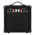 3rd Avenue 15W Guitar Practice Amplifier with Headphone Output, Overdrive Switch, 2 Band EQ, Tone/Gain Controls – Portable Compact – Black