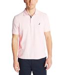 Nautica Men's Classic Short Sleeve Solid Polo Shirt, Cradle Pink, XX-Large, Cradle Pink, XX-Large