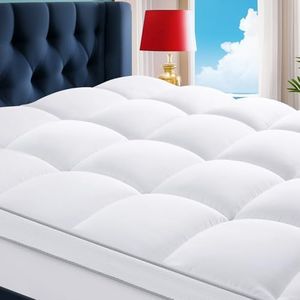 CHOPINMOON King Mattress Topper Extra Thick Mattress Pad, Plush Pillow Top Mattress Cover Soft Bed Topper,18" Deep Pocket
