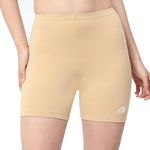 Boldfit Under Skirt Shorts for Women & Girls Under Dress Shorts High Waist Stretchable Skin Fit Shorties Tights for Women & Girls Cycling Shorts for Women Shorts Biker Bicycle Shorts Beige XL