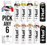 Huel PICK ANY 6 Ready To Drink Nutritionally Complete Meal from 8+ Flavours Inc.Chocolate, Banana, Vanilla, Berry, Salted Caramel, Iced Coffee Caramel, Strawberries & Cream, BLACK EDITION (Each 500ml)