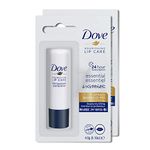 Dove Essential Nourishing Lip Care Balm, 24 hours Hydration, 4.8g (Pack of 2)