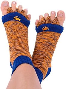 Foot Alignment Socks with Toe Separators by My Happy Feet | for Men or Women | Orange and Blue