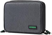 UGREEN Electronic Organizer, Double Layer Travel Gadget Storage Bag Data Cables, SD Card, Hard Drive, Power Bank, Digital Camera, iPad/Switch/E-Book Tablet, and More Accessories