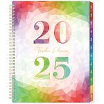 Teacher Planner 2025- Teacher Lesson Planner 2025, Jan. 2025 - Dec. 2025, 8.5'' x 11'' Academic Planner 2025, Planner 2025 with Monthly Tabs, Lesson Planner Book for Teachers
