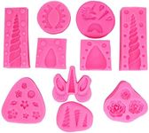 YuBoBo Unicorn Silicone Mold Unicorn Molds 10 PCS Horn Ears and Eyelash Cake Topper Molds 3D Unicorn Cake Mold Set Fondant Cake Decoration Molds For Birthday/Party Cake Decoration Made (10 PCS)